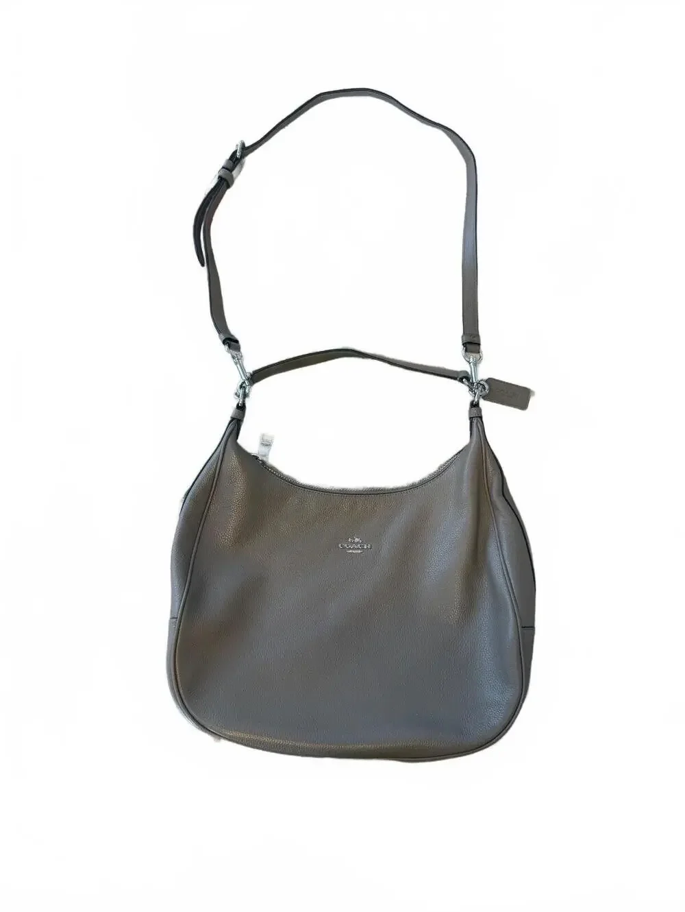 Coach Pebbled Leather Shoulder Bag in Taupe
